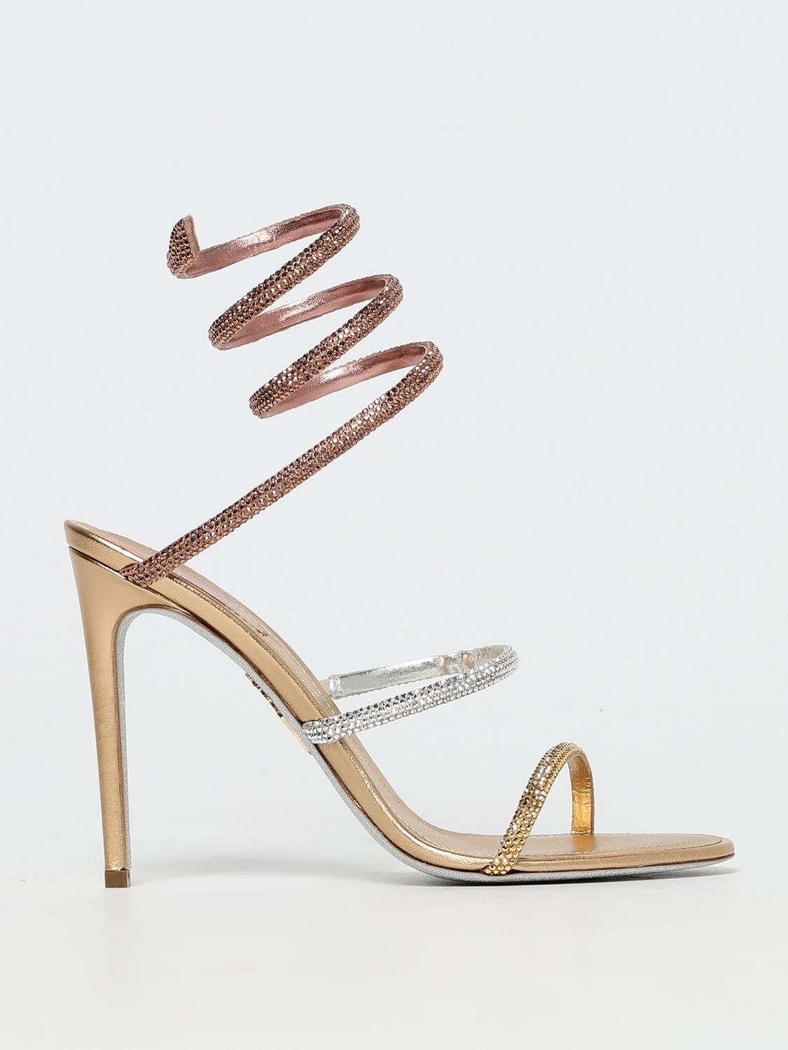René Caovilla Flat Sandals Rene Caovilla Woman Color Gold