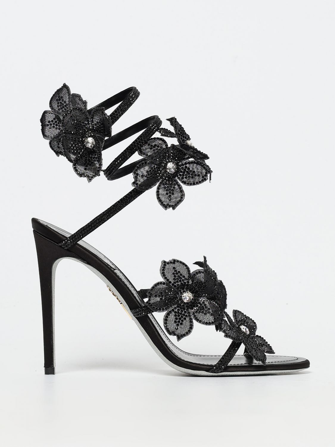 René Caovilla Flat Sandals Rene Caovilla Woman Color Black