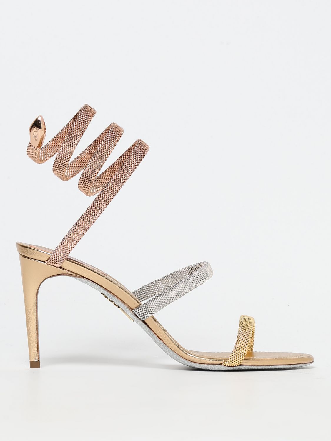 René Caovilla Flat Sandals Rene Caovilla Woman Color Gold