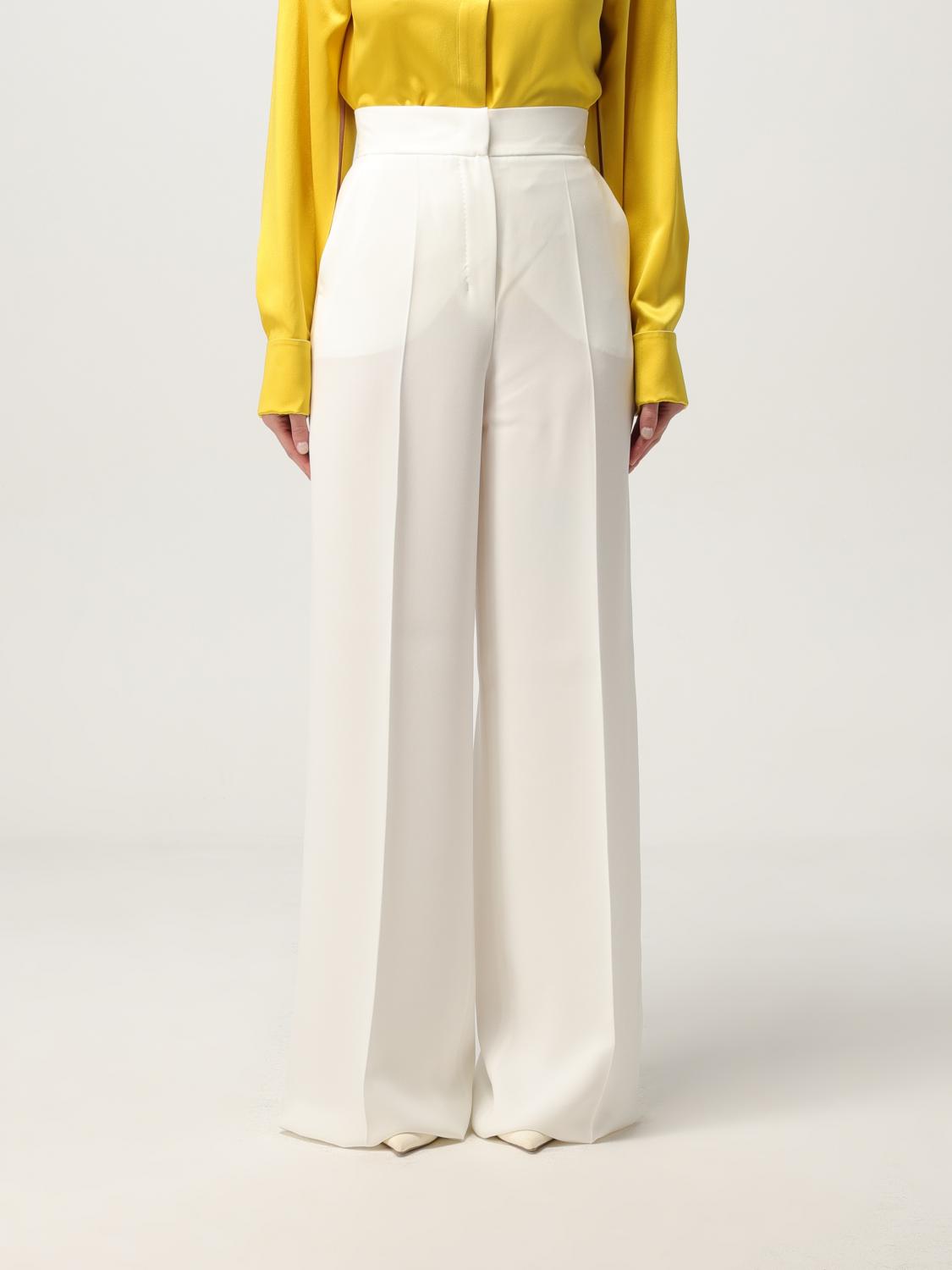 Max Mara Pants Pianoforte Woman Color White In White