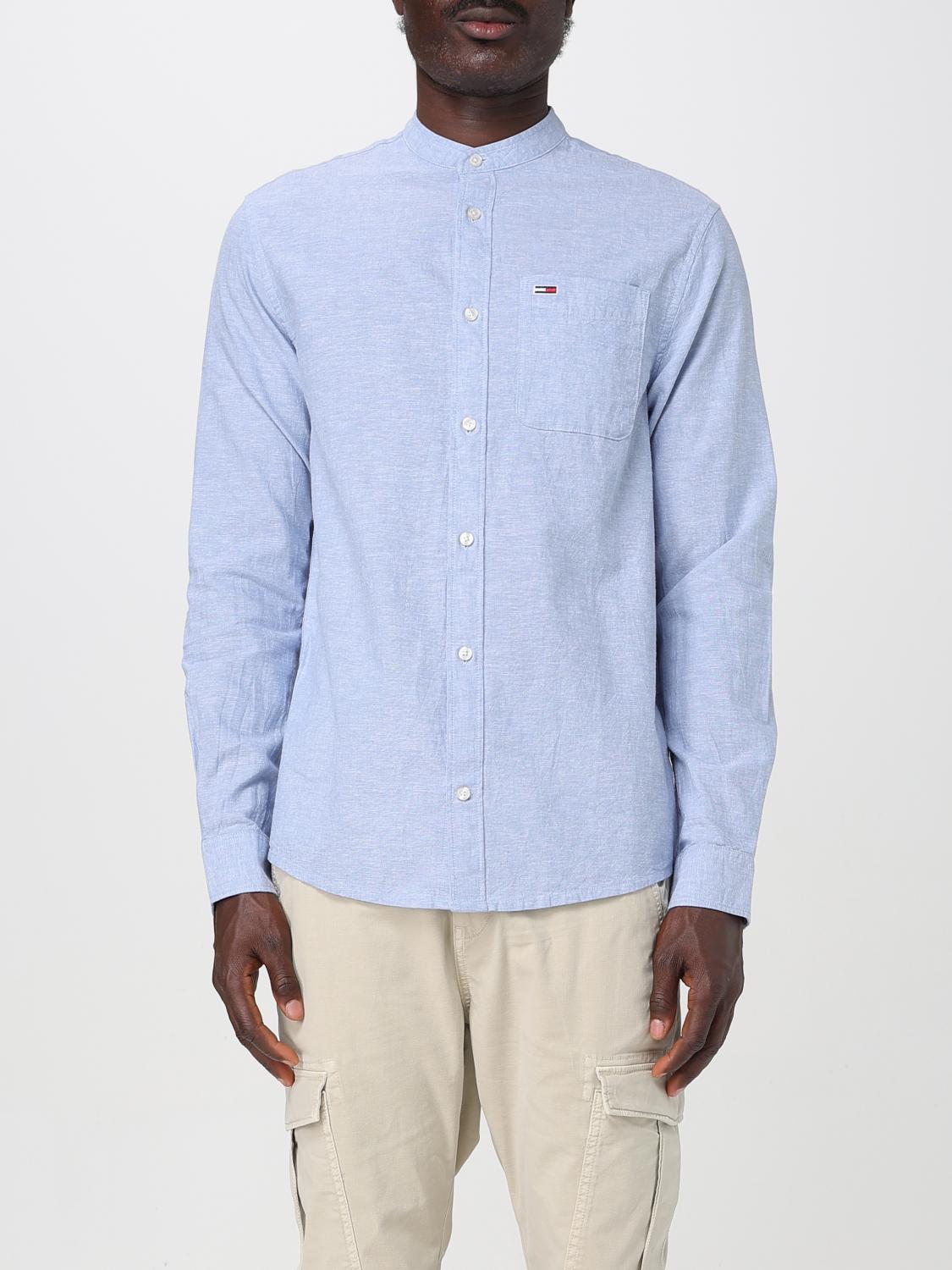 Tommy Jeans Shirt Men Color Sky Blue