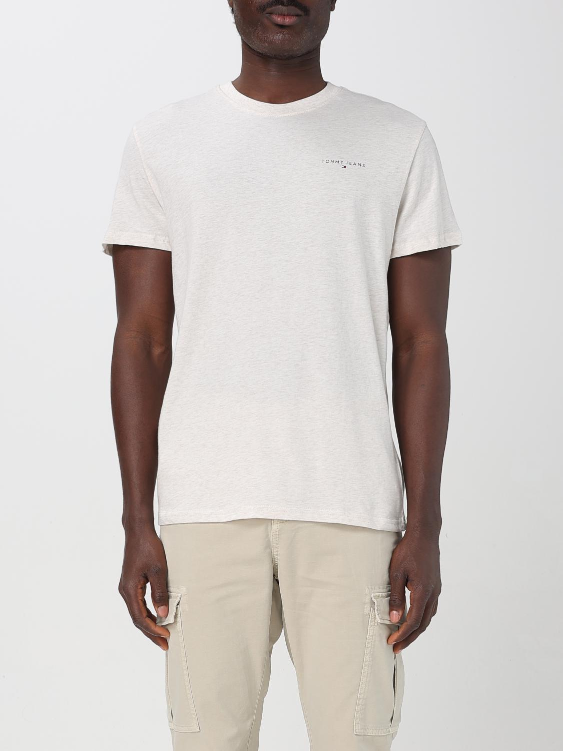 Tommy Jeans T-shirt Men Color Ecru