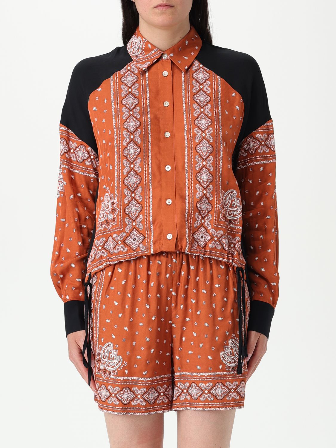 Shop Pinko Shirt  Woman Color Brown