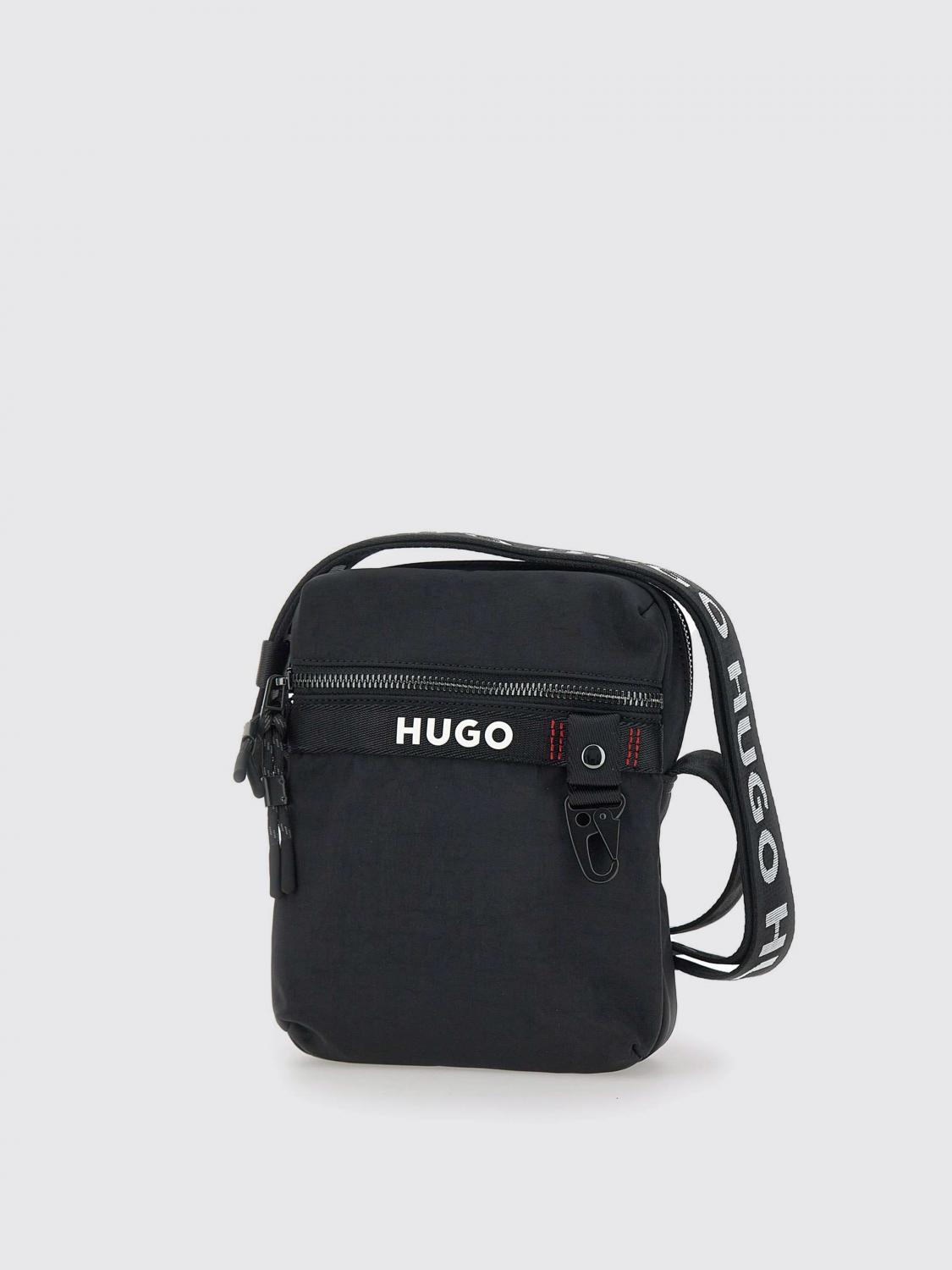 Hugo Boss Hugo Dusky Black Shoulder Bag With Pockets In Blue