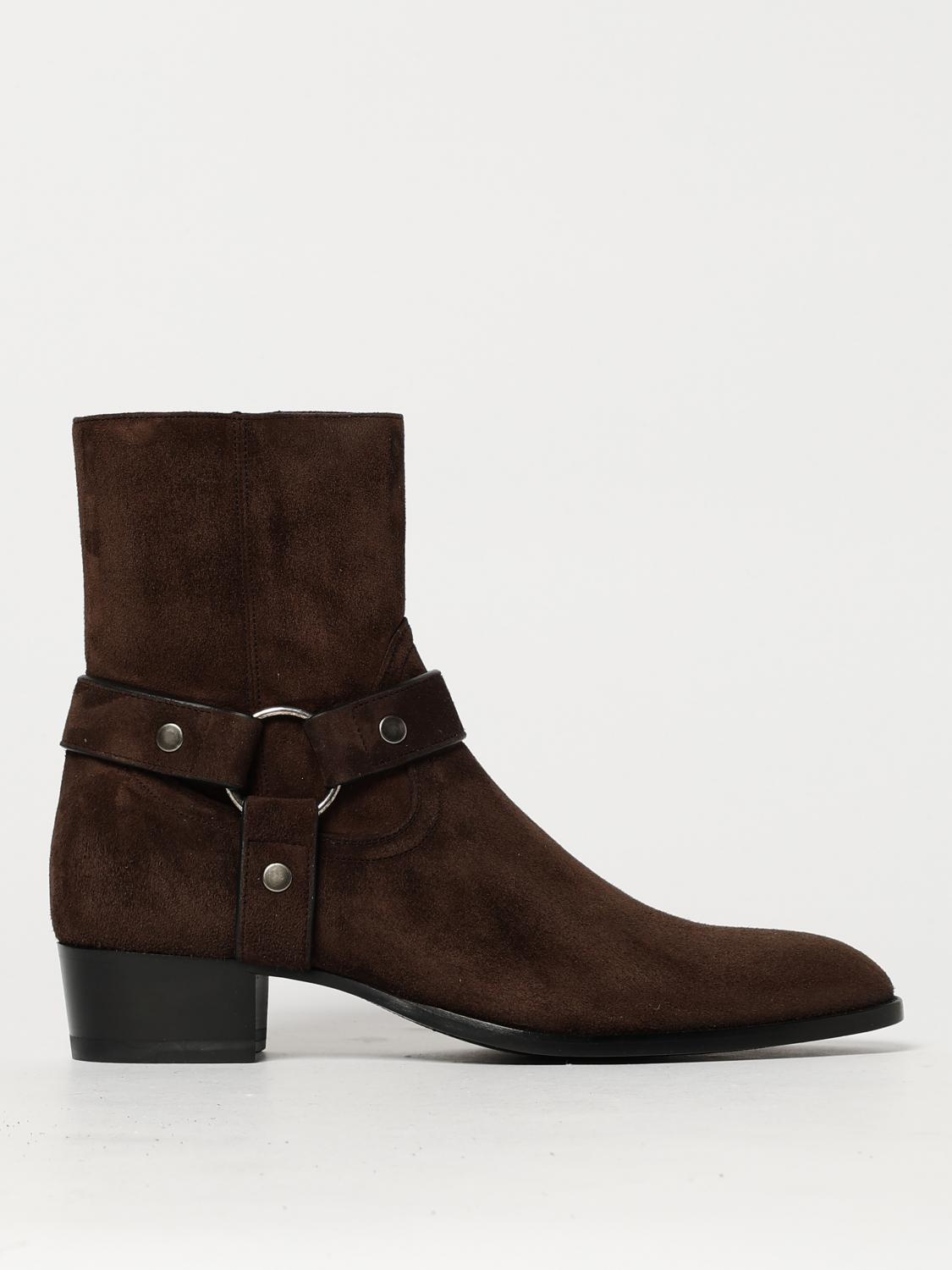 Boots SAINT LAURENT Men color Tobacco