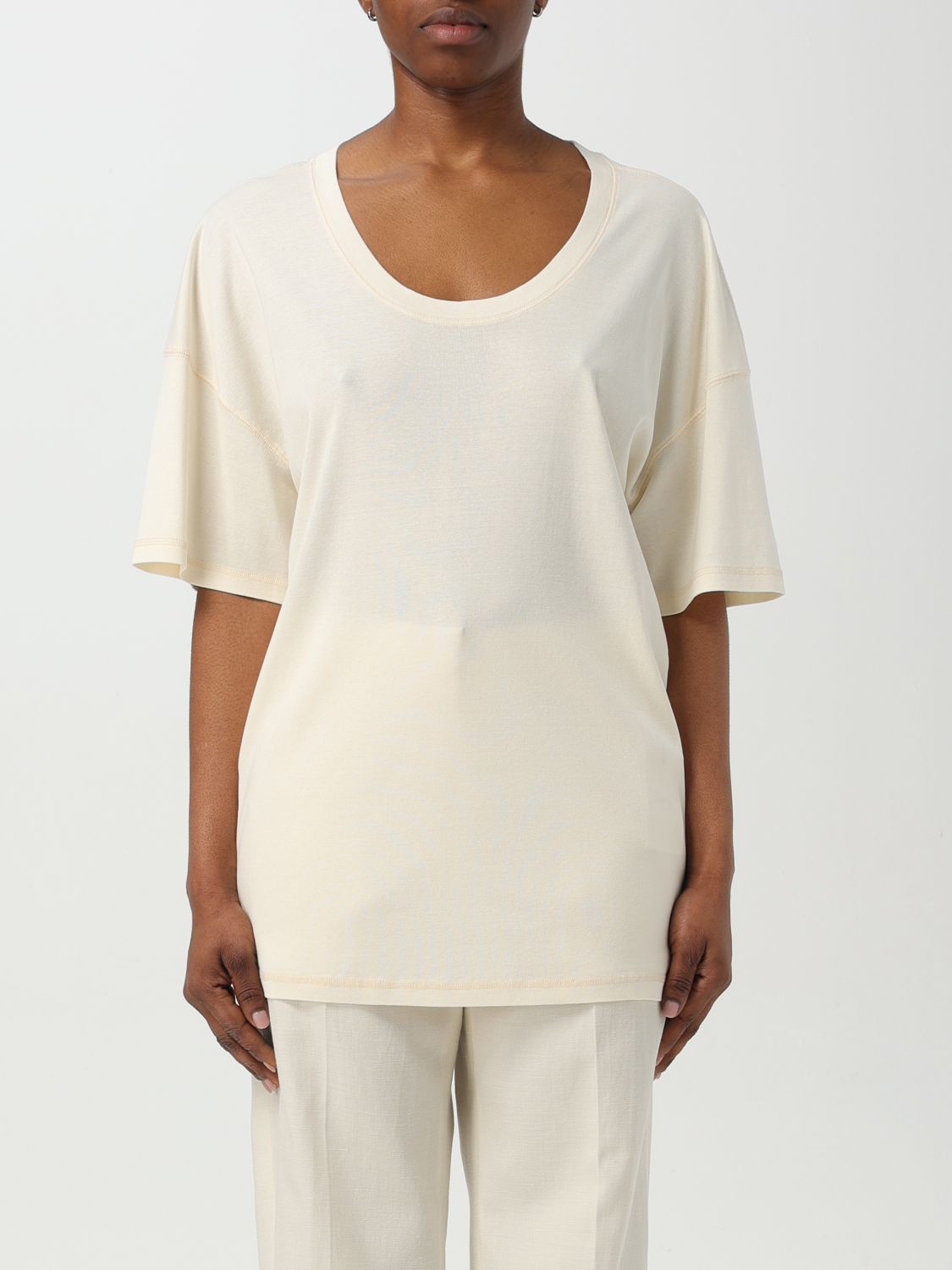 Lemaire Top Woman Color White In Cream
