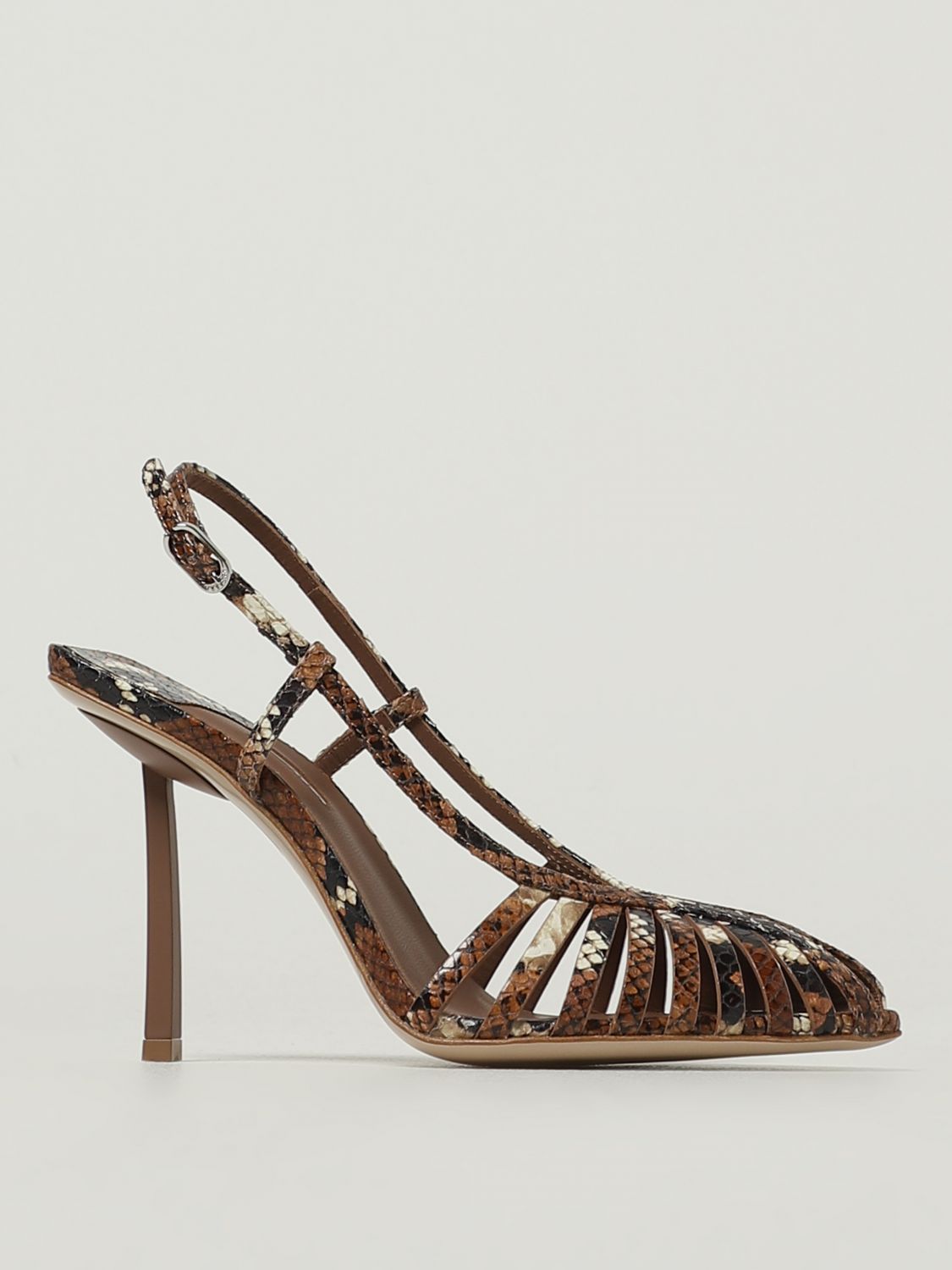 Shop Le Silla Heeled Sandals Woman Color Brown