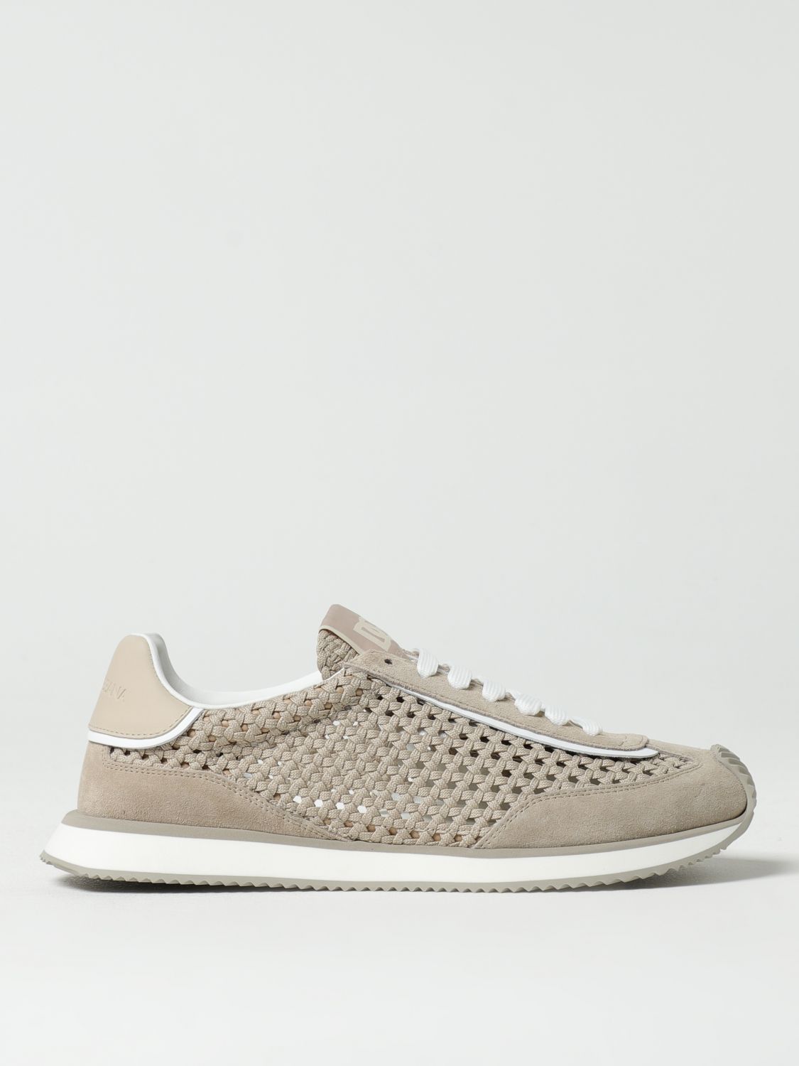 Dolce & Gabbana Leather And Fabric Low-top Sneakers In Sand