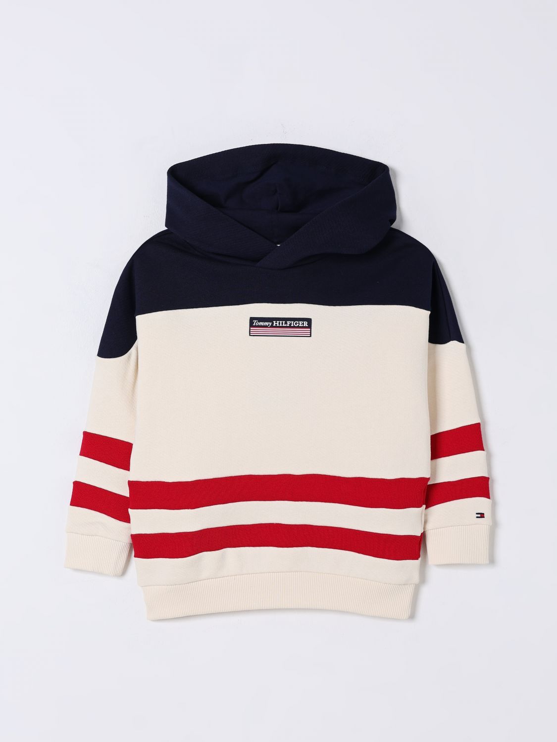 Shop Tommy Hilfiger Sweater Kids Color Yellow Cream
