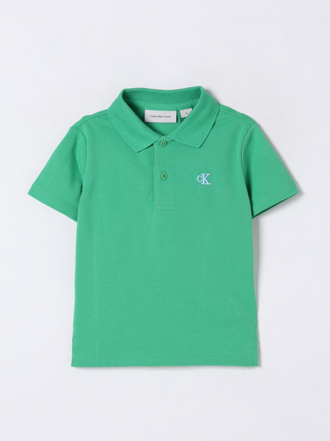 Calvin Klein Polo Shirt  Kids Color Green In Green
