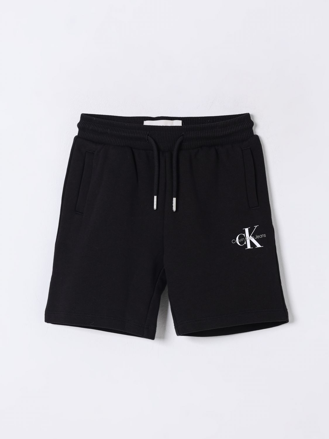 Calvin Klein Logo-print Track Shorts In Black