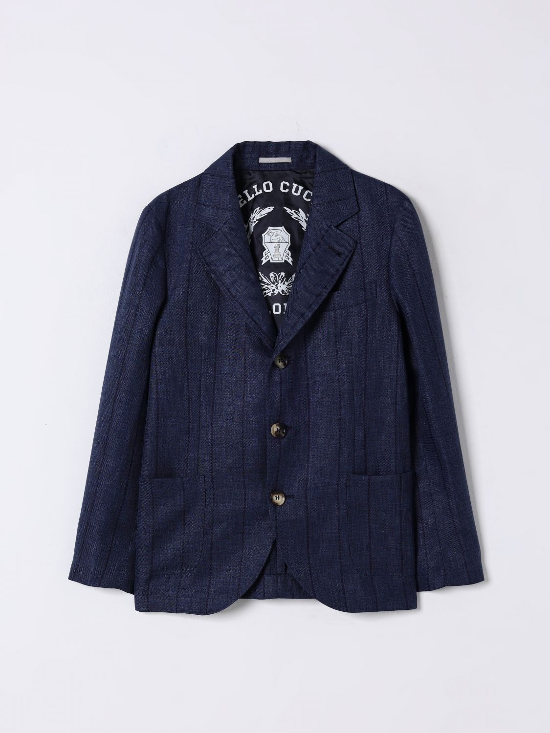 Brunello Cucinelli Blazer  Kids Color Blue In Blue