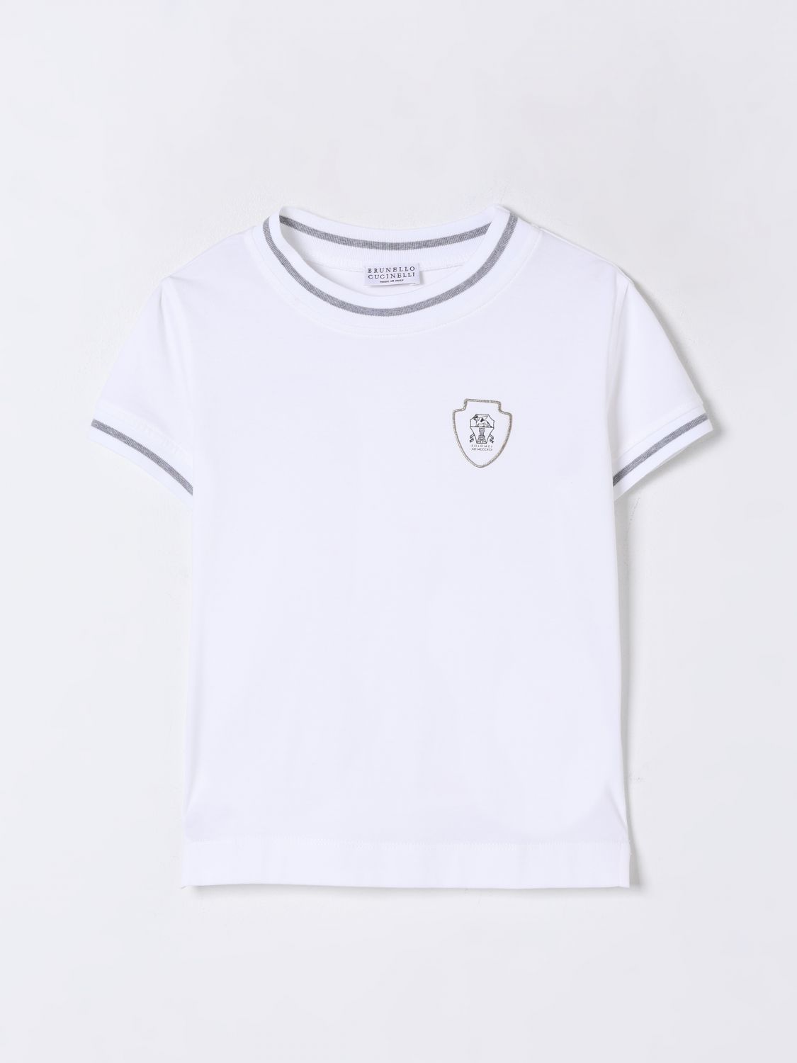 BRUNELLO CUCINELLI T-SHIRT BRUNELLO CUCINELLI KIDS COLOR WHITE G86209001