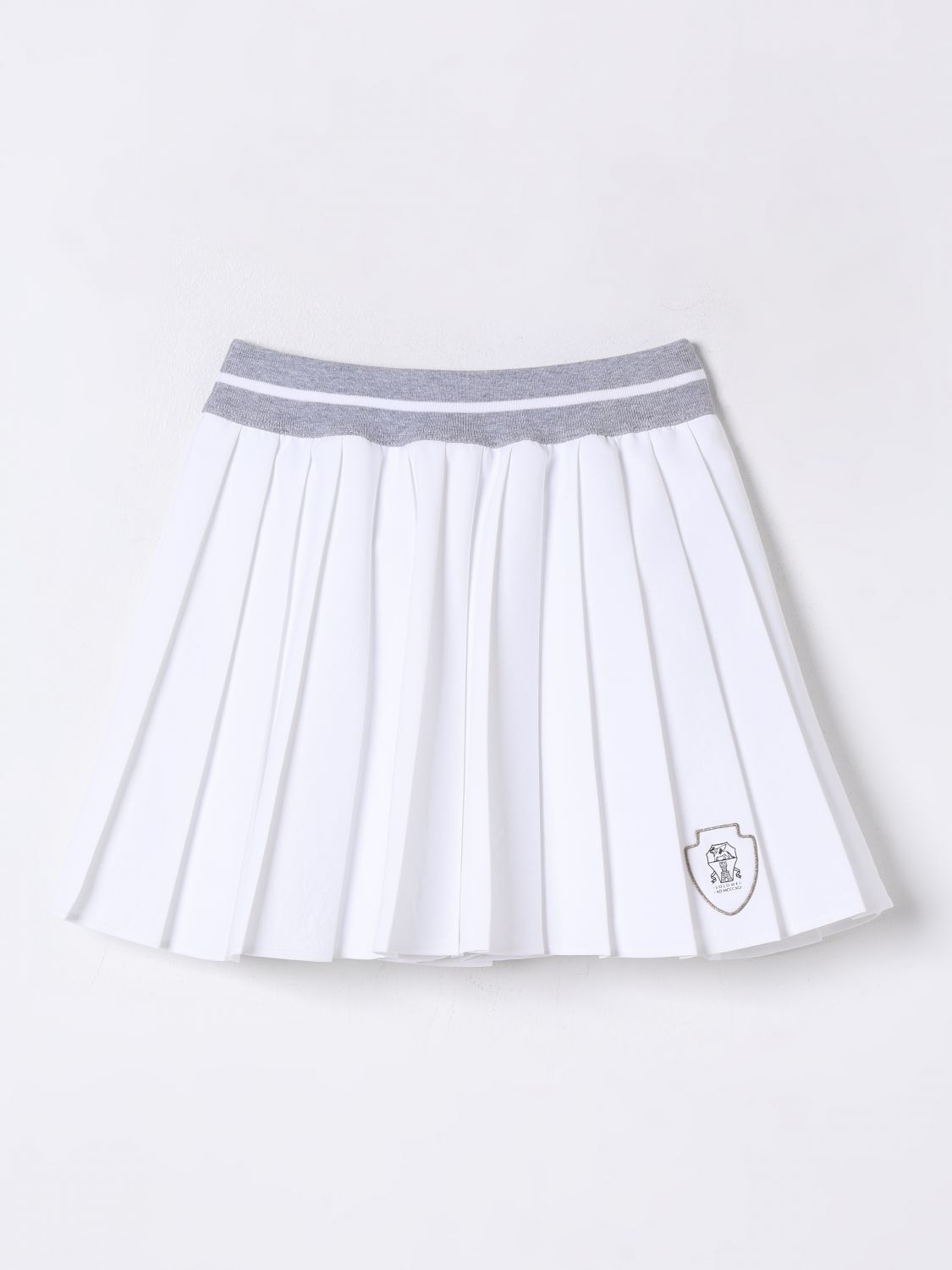 Brunello Cucinelli Skirt Kids Color White In White