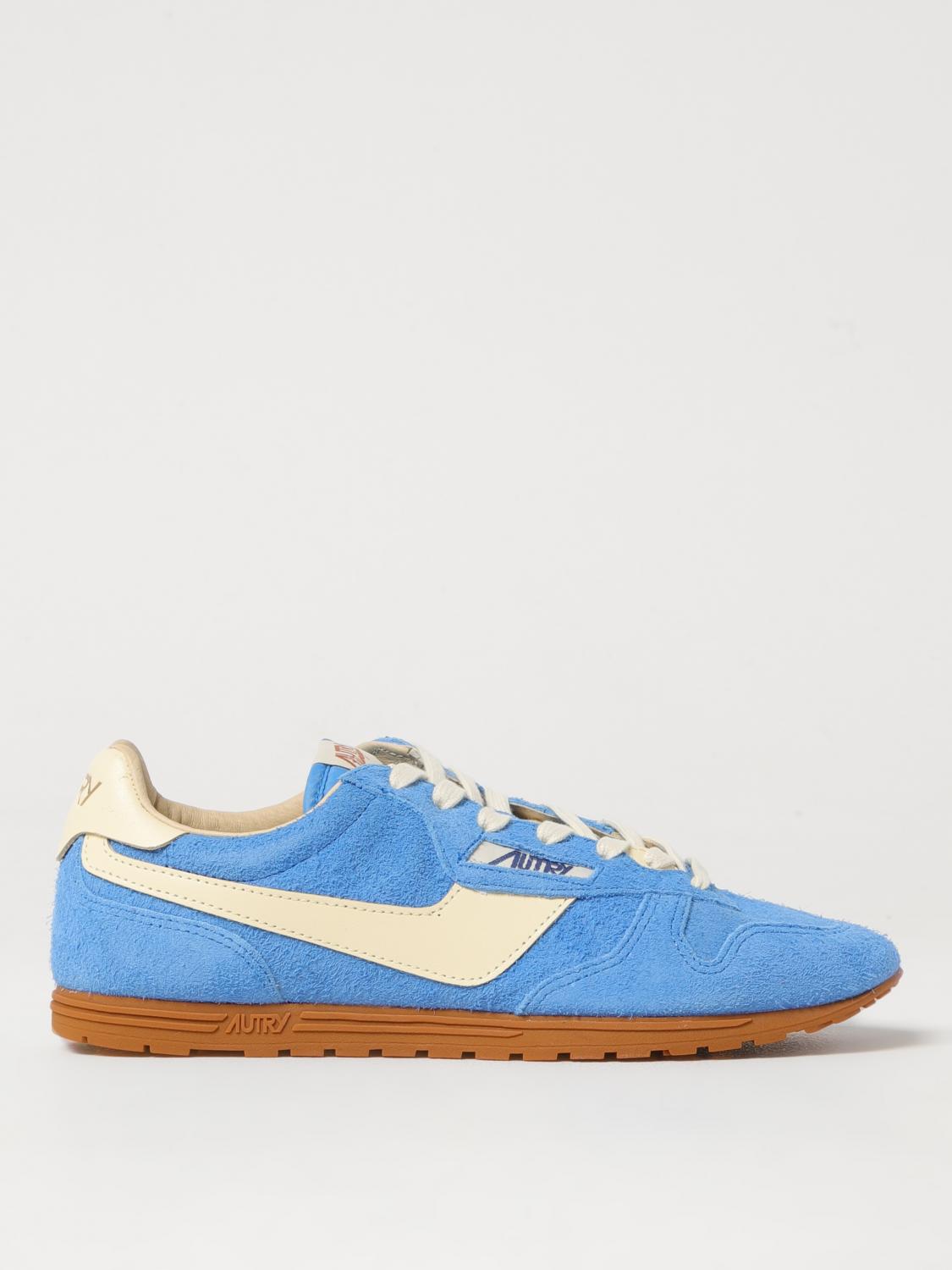 Autry Windspin Sneakers In Suede And Kyoto Leather And Rutabaga In Blue