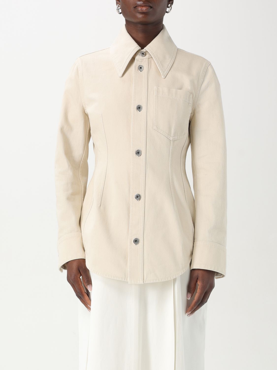 Bottega Veneta Blazer Woman Color Denim In Denim