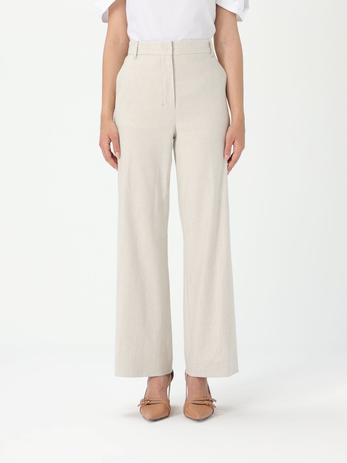 S Max Mara Pants ' Woman Color Beige In ベージュ