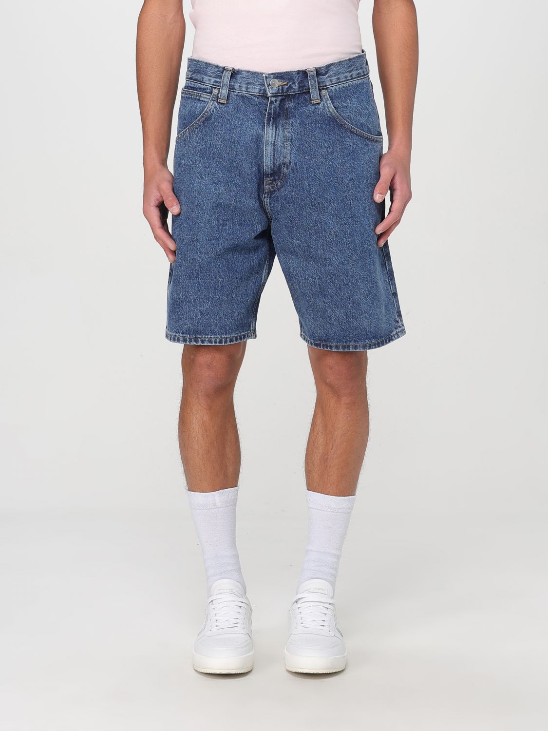 Edwin Short Men Color Blue In Blue