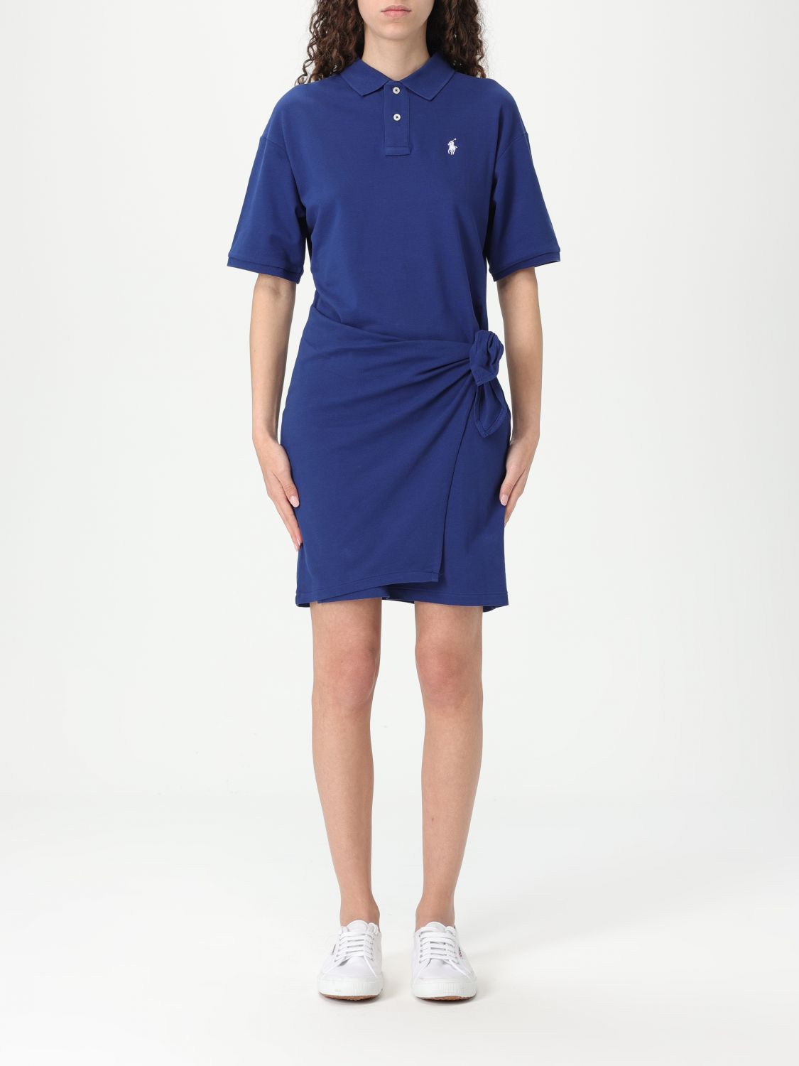 Shop Polo Ralph Lauren Dress Woman Color Blue