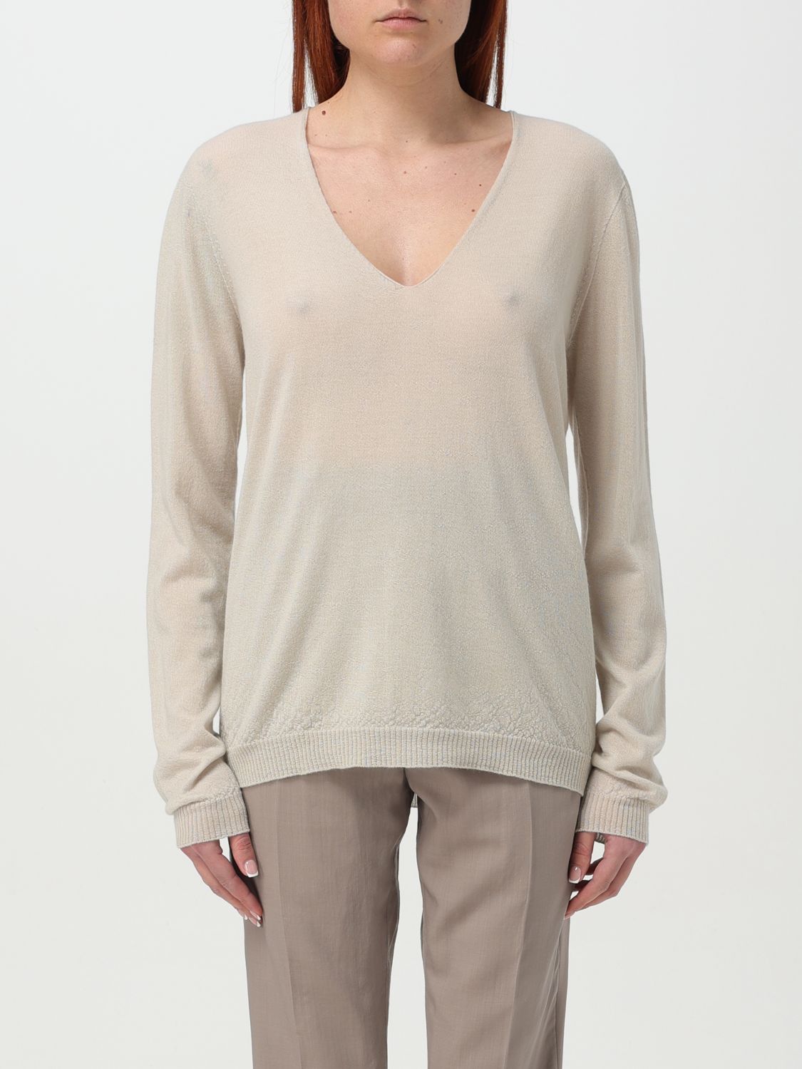 Rick Owens Alpaca And Wool Blend Sweater In Ivory
