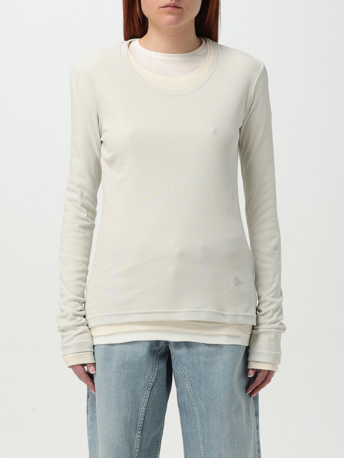 Jil Sander 3 Layers Long Sleeves T-shirt Polar In Beige