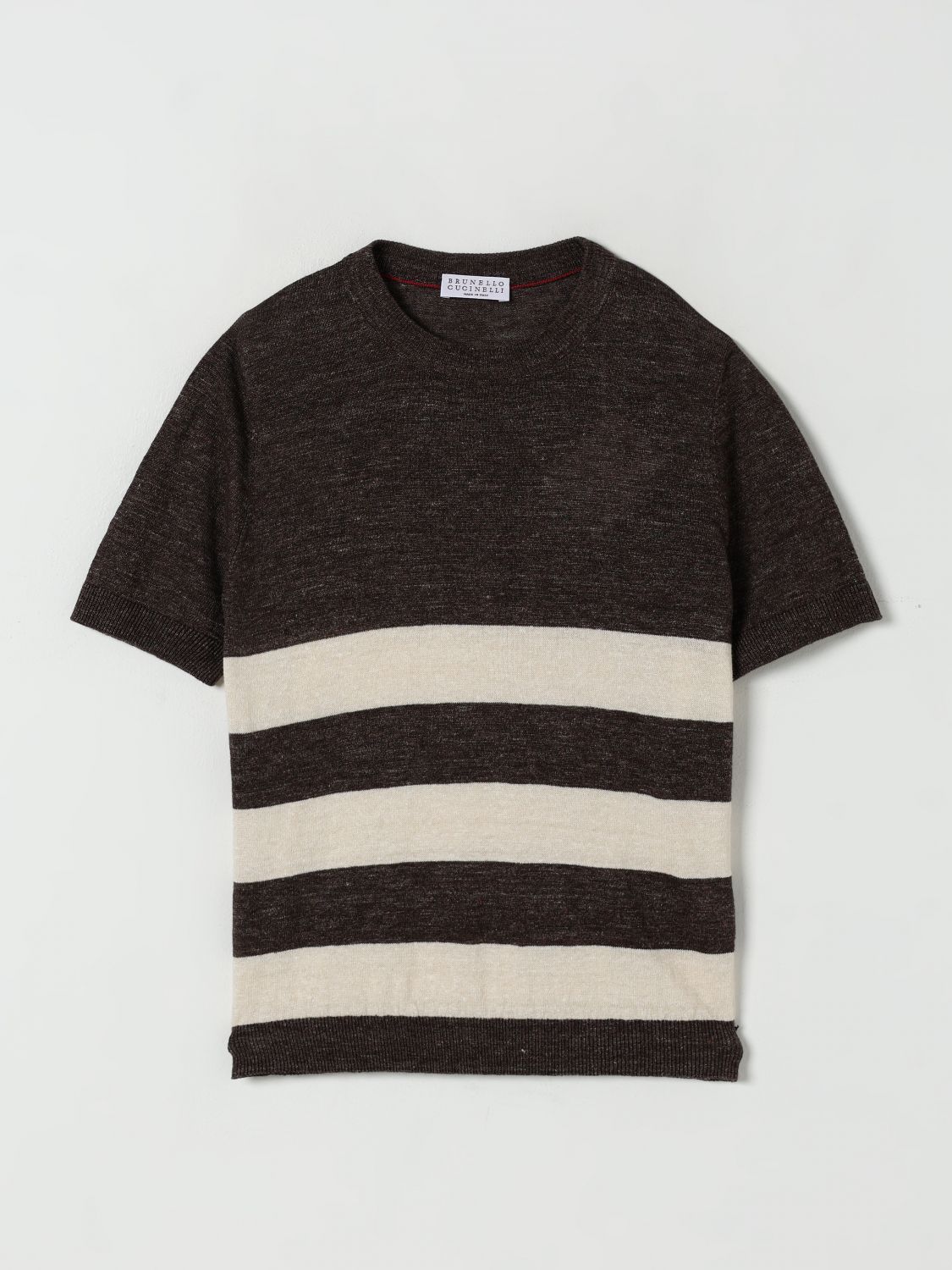 BRUNELLO CUCINELLI SWEATER BRUNELLO CUCINELLI KIDS COLOR BROWN G86828032