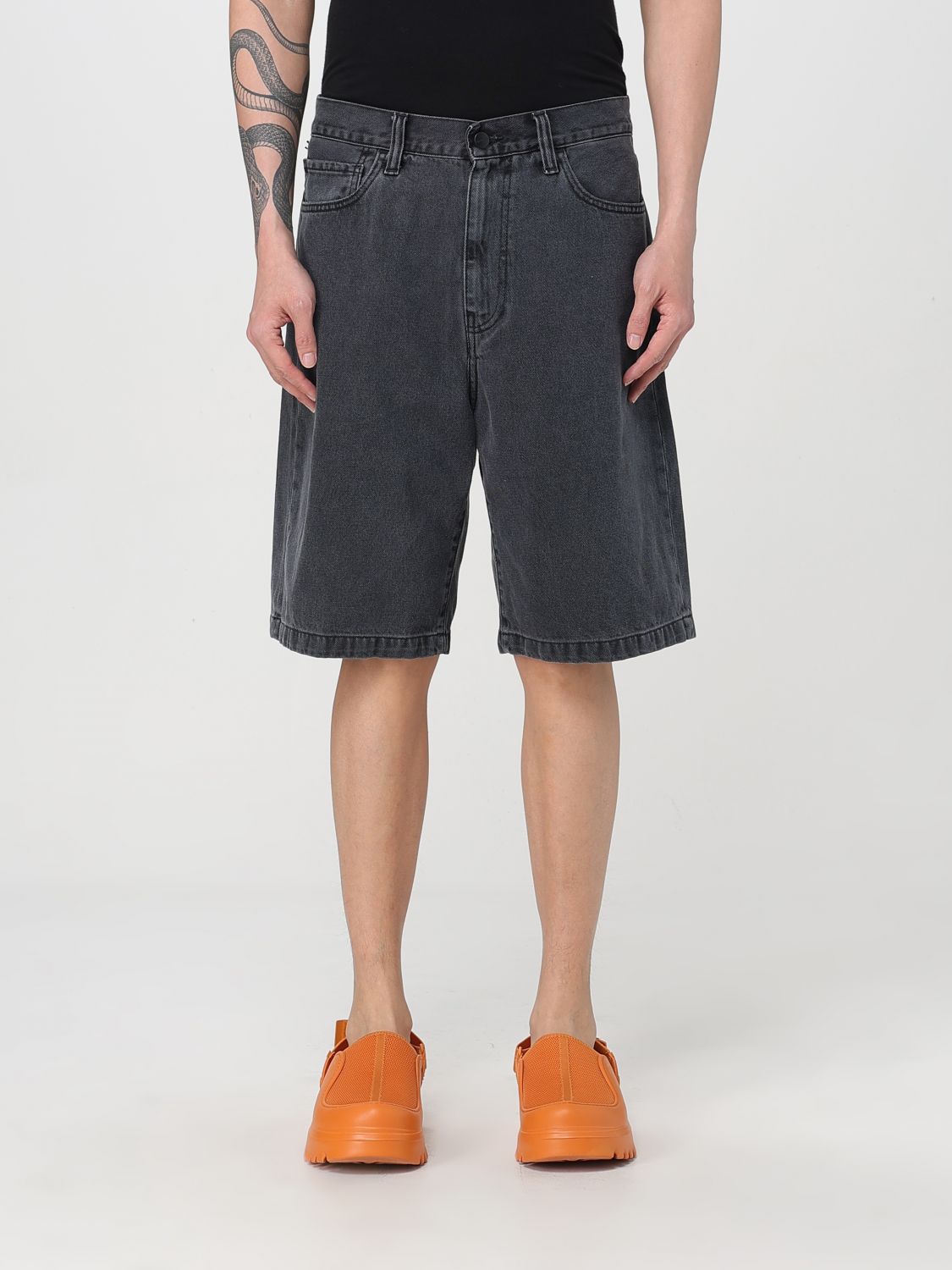 Carhartt Tailored Shorts With Pockets And Belt Loops In Black