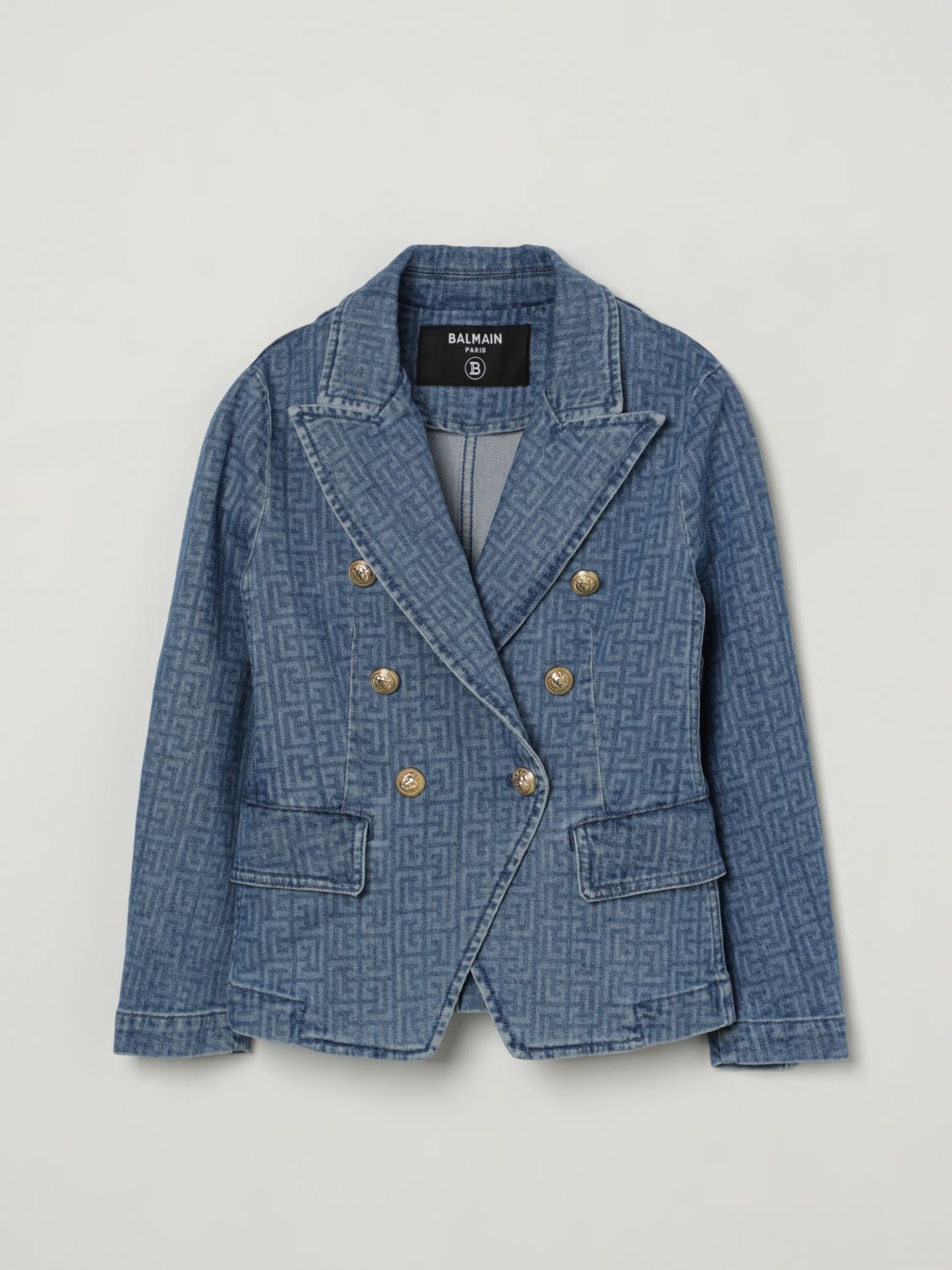 Balmain Jacket  Kids Color Gnawed Blue