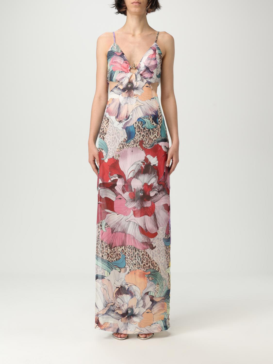 Shop Just Cavalli Dress Woman Color Multicolor