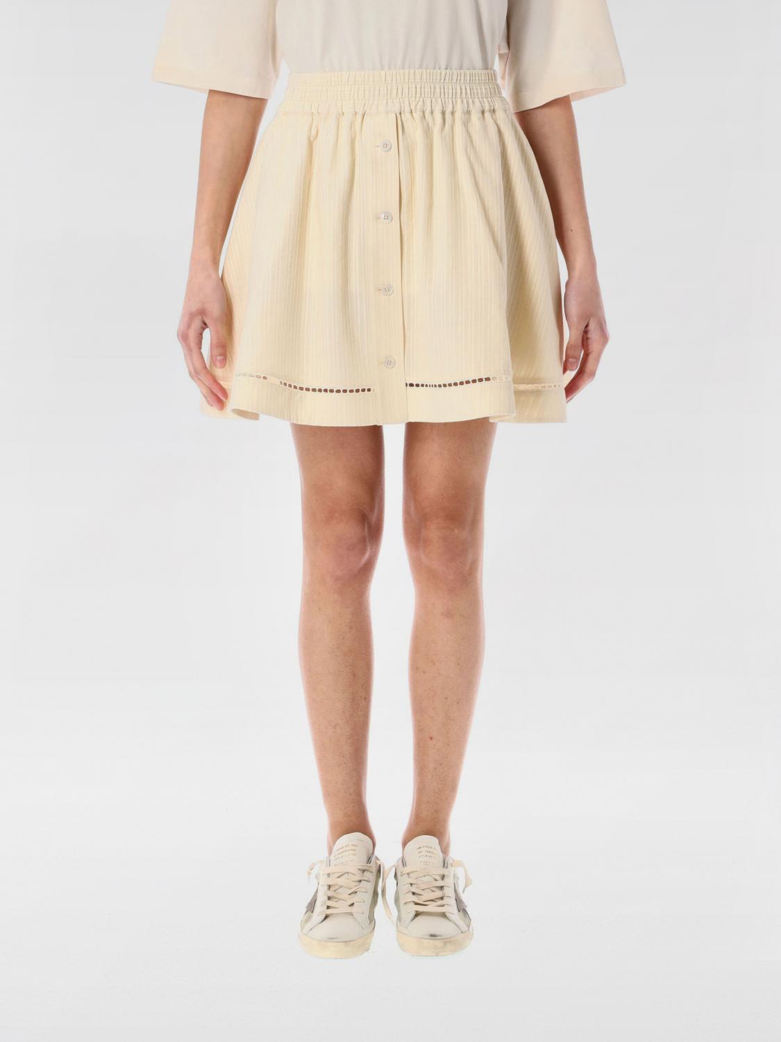 Shop Golden Goose Skirt Woman Color White