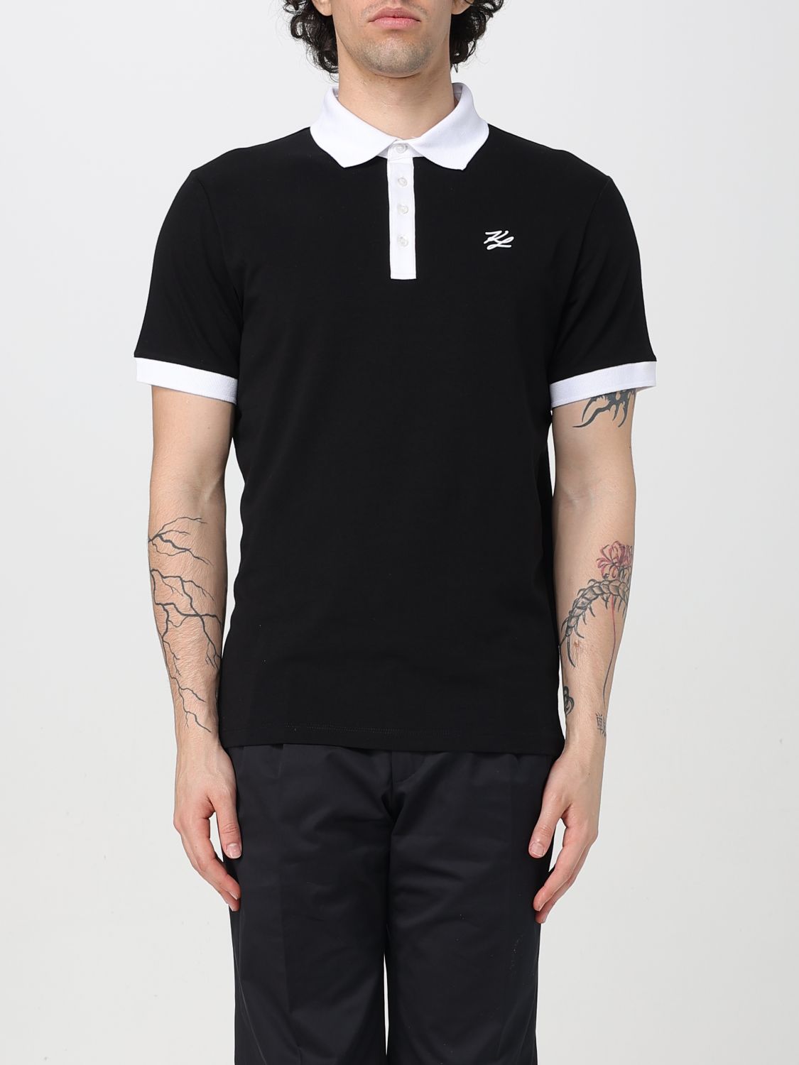 Polo Shirt KARL LAGERFELD Men color Black Polo Shirt KARL LAGERFELD Men color Black