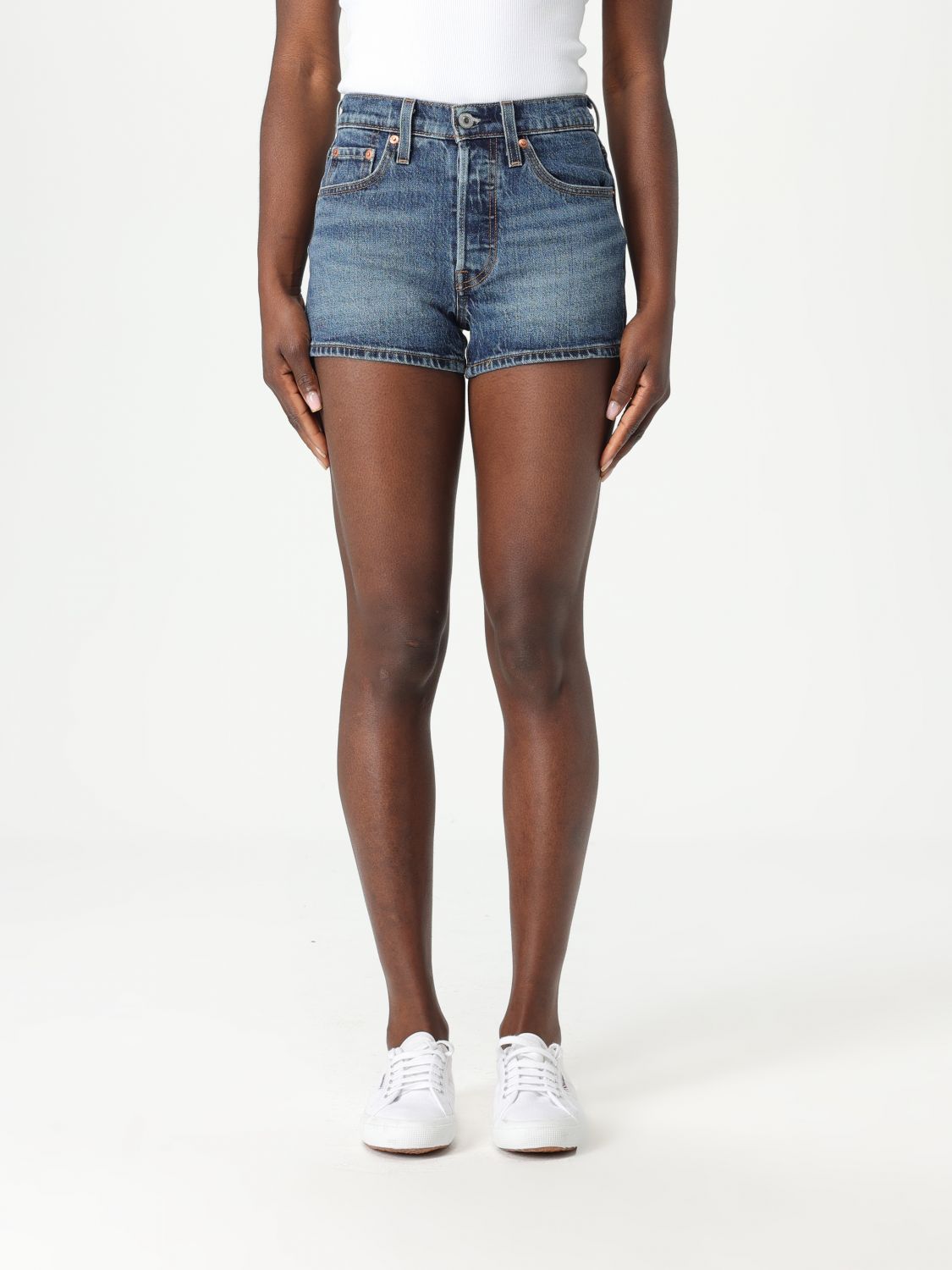 Levi's Short  Woman Color Denim