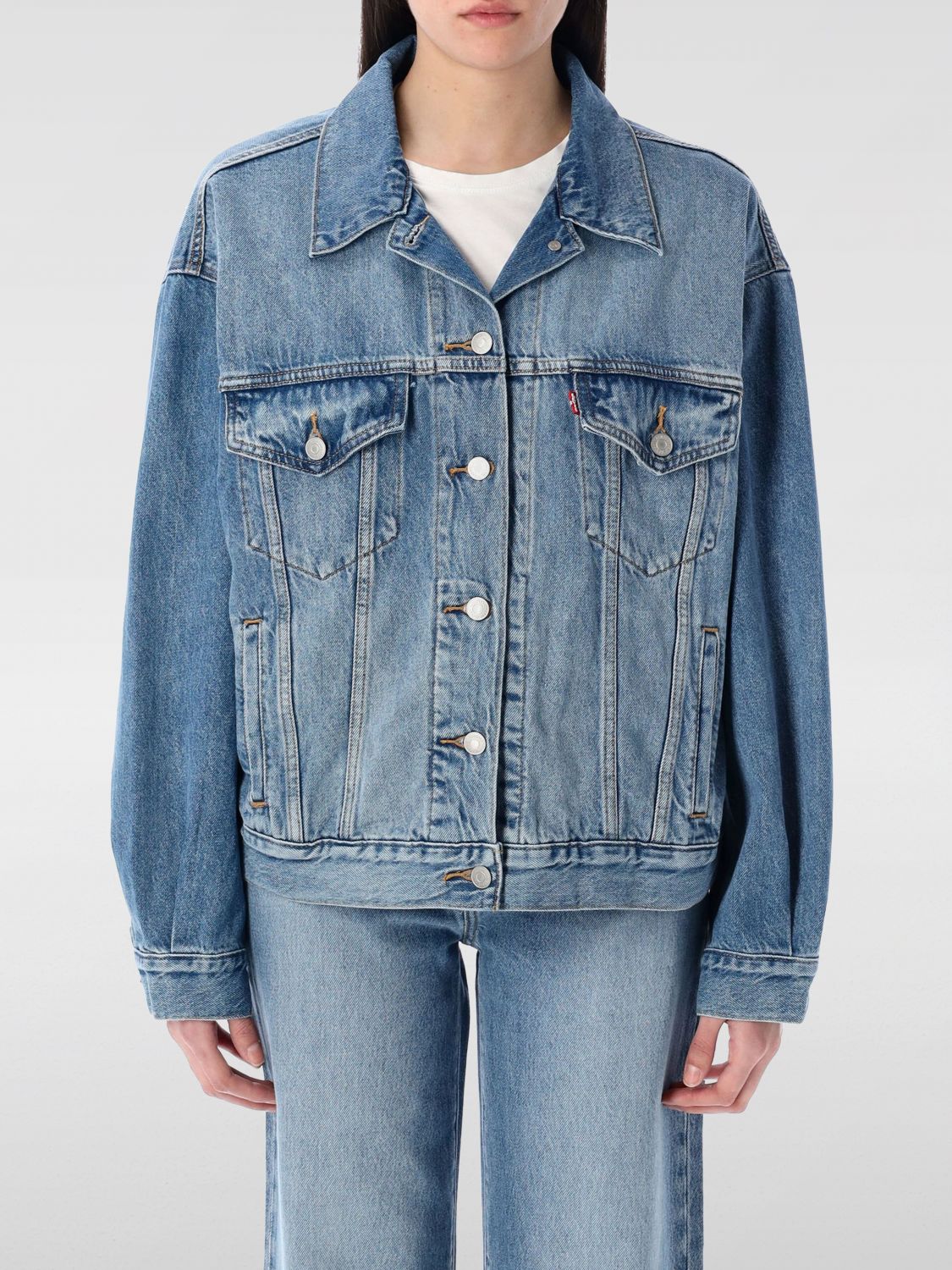 Shop Levi's Jacket Woman Color Blue