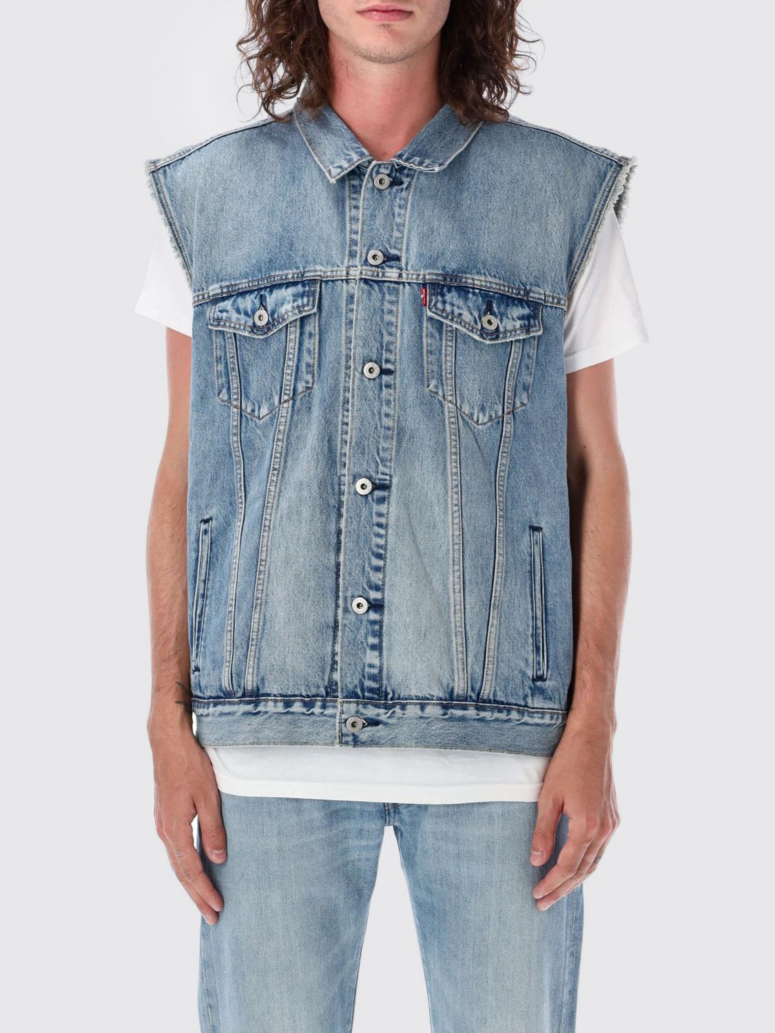 Levi's Hybrid Hoodie Trucker Jacket In Blue
