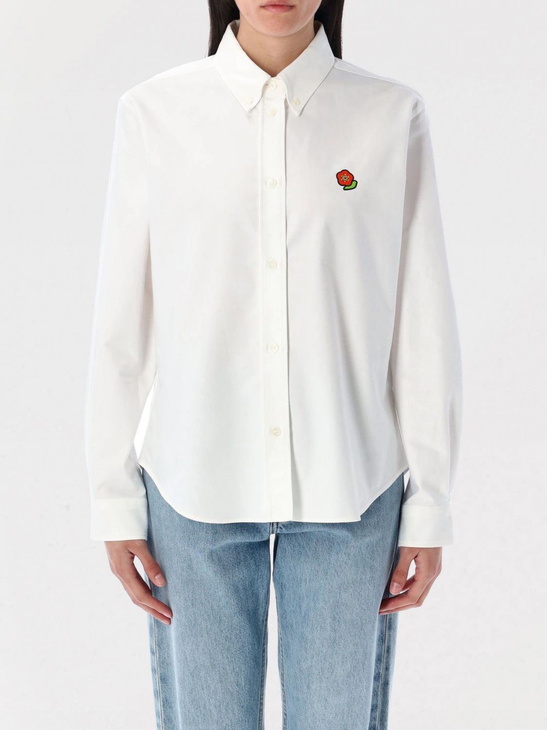 Kenzo Bokè Flower Shirt In White