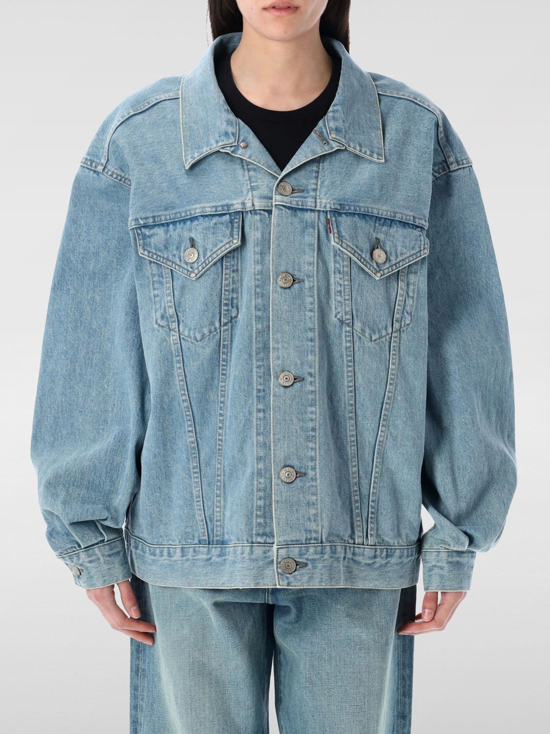 Junya Watanabe Oversized Denim Jacket Long Sleeves In Blue