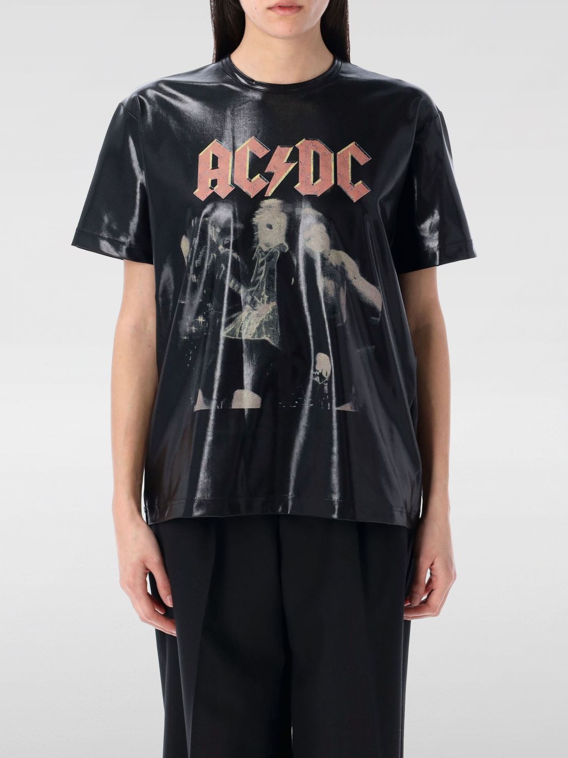 Shop Junya Watanabe T-shirt Woman Color Black