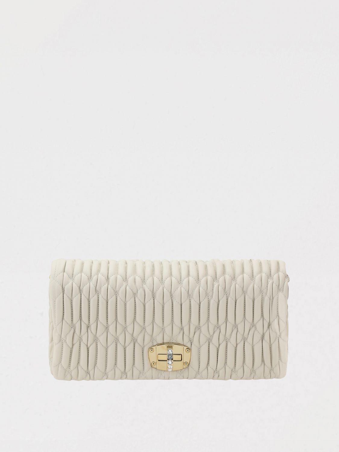 Miu Miu Clutch Woman Color White In White