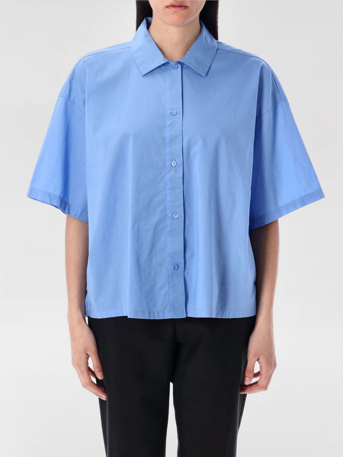 Shop Calvin Klein Shirt Woman Color Gnawed Blue