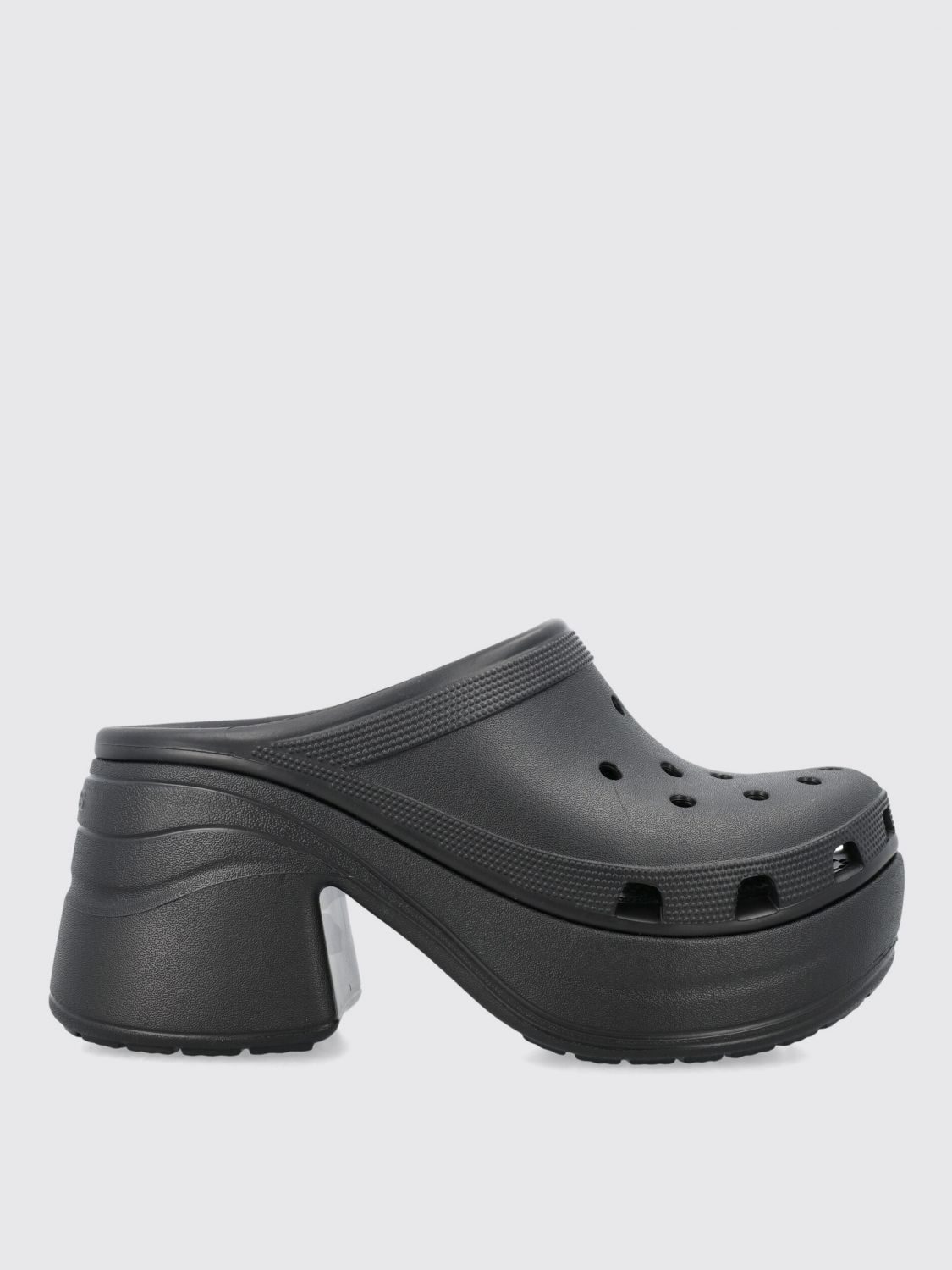 Crocs Siren Clog Rubber Mules With Heel In Black