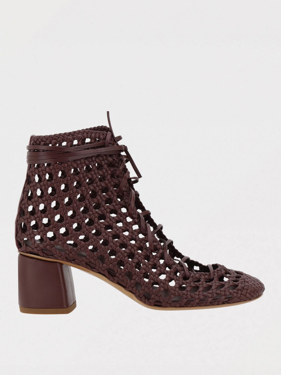 Shop Forte Forte Boots Woman Color Burgundy