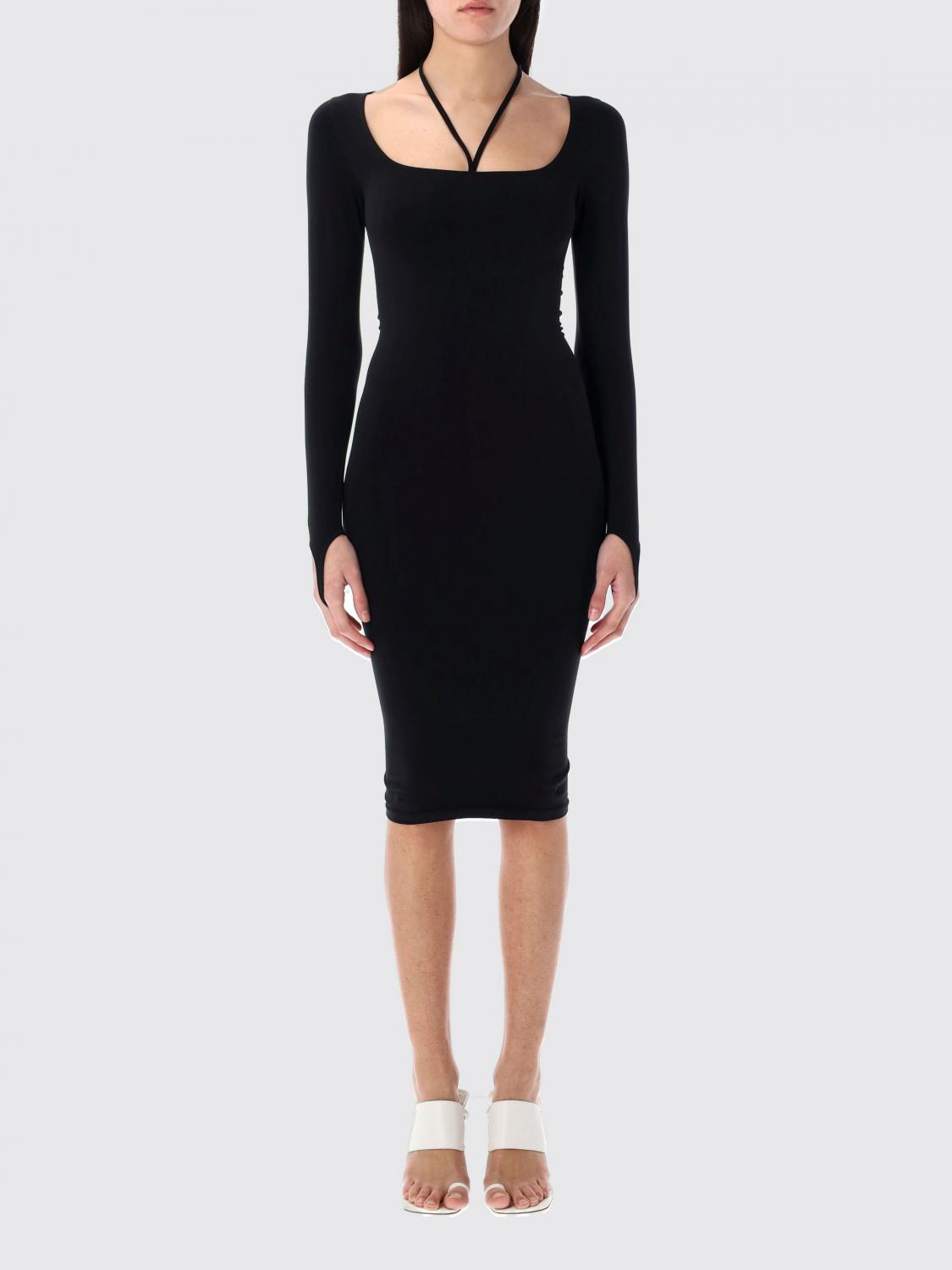 Andreädamo Andreādamo Sculpting Jersey Midi Dress In Black