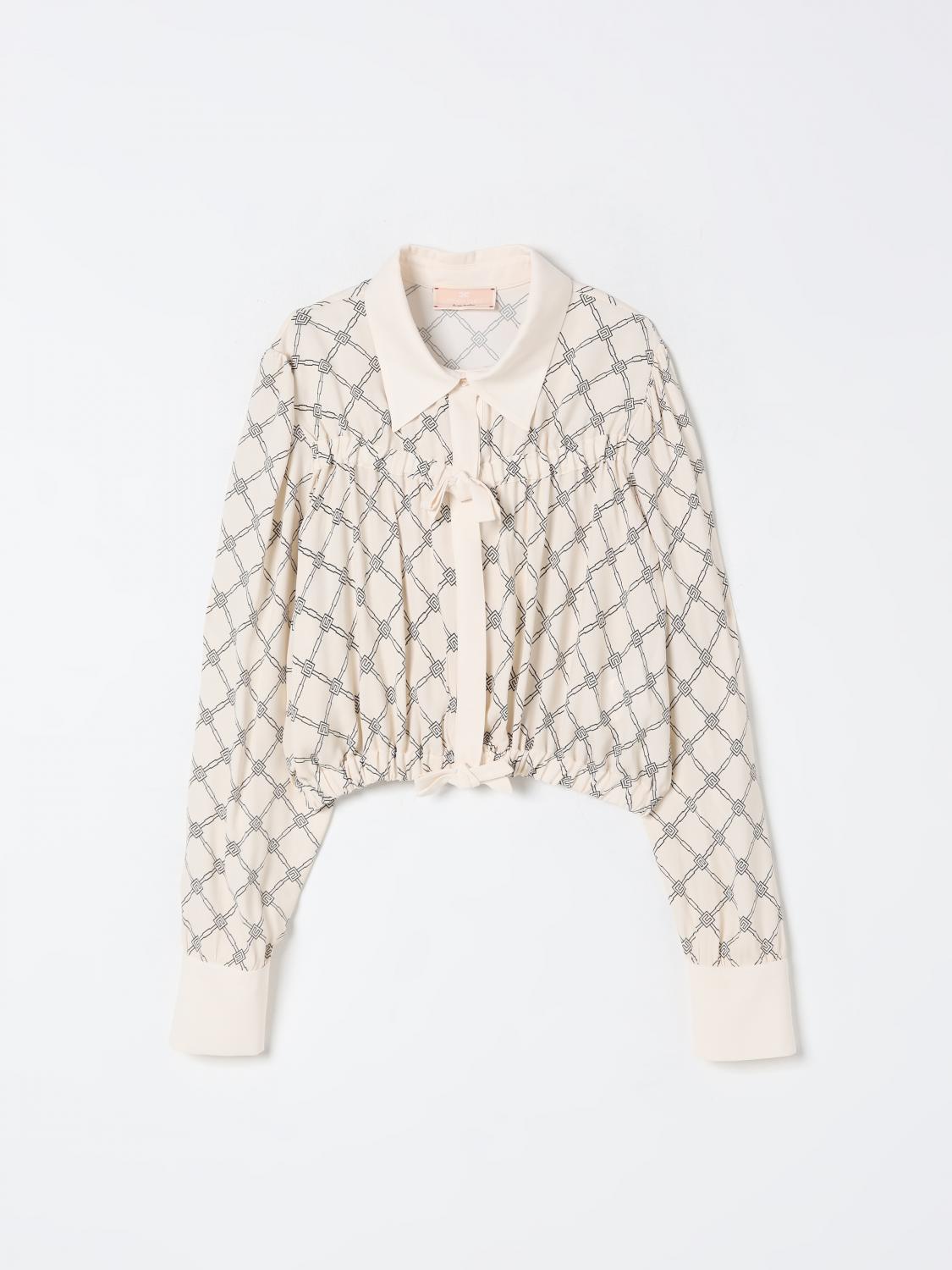 Shop Elisabetta Franchi La Mia Bambina Shirt Kids Color Butter