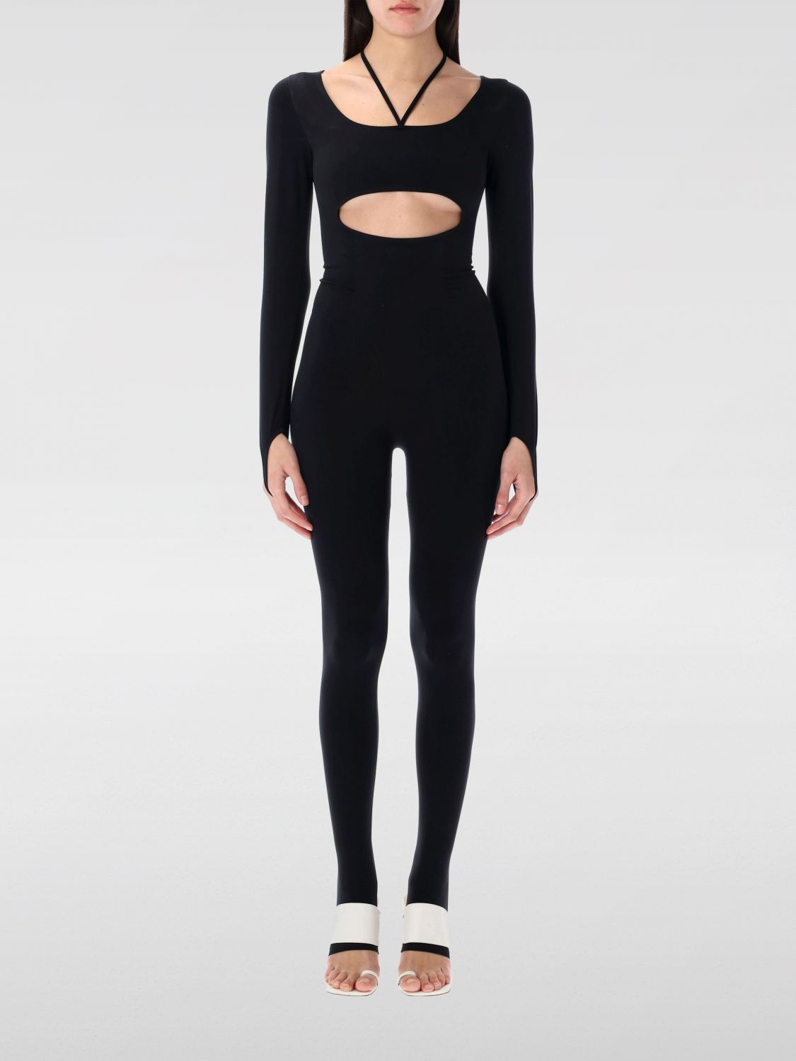 Andreädamo Andreādamo Sculpting Jersey Jumpsuit In Black