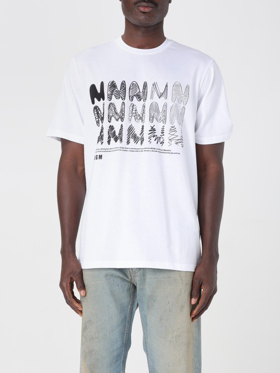 Msgm T-shirt Men Color White