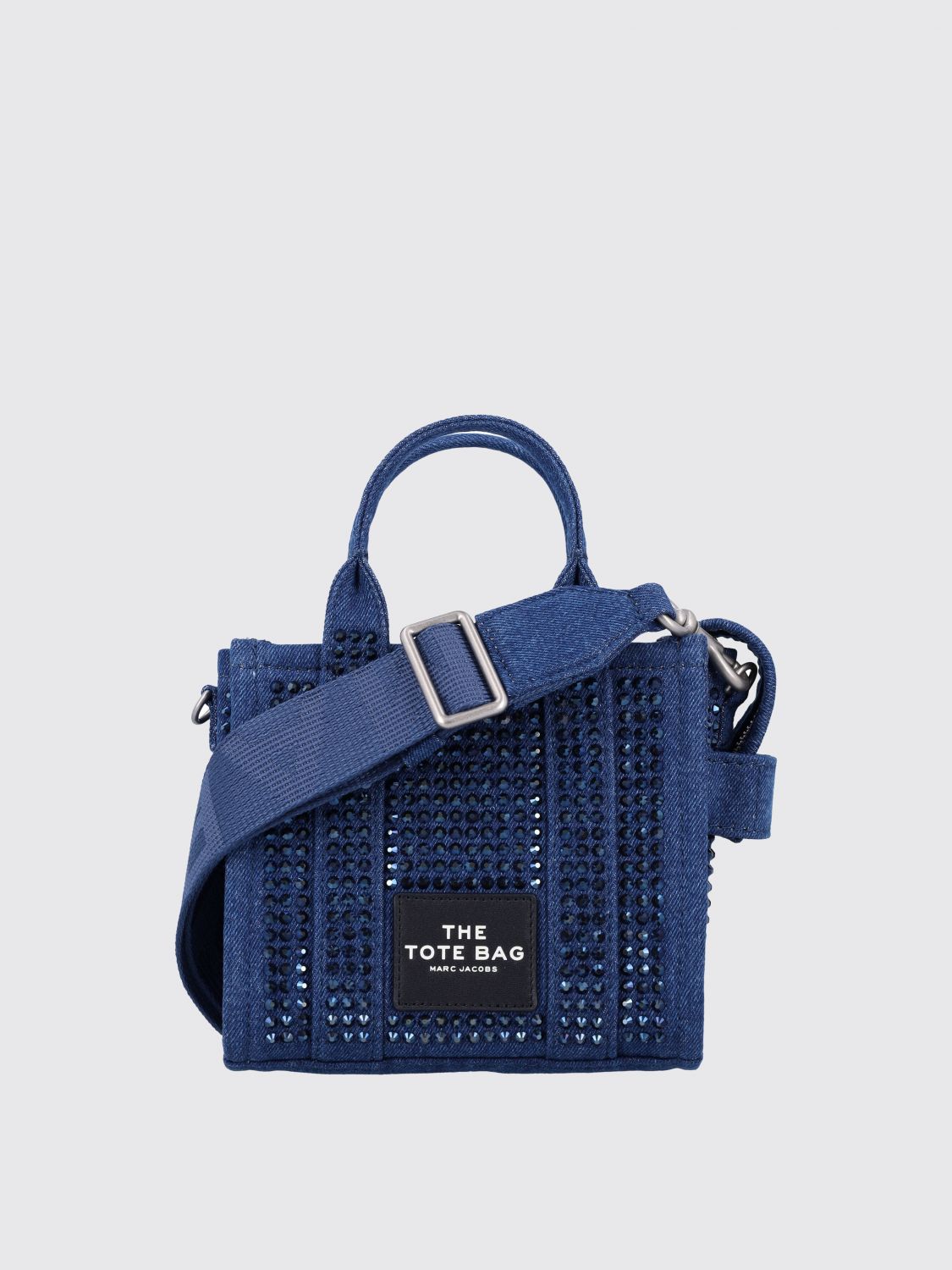 Marc Jacobs The Crystal Denim Crossbody Tote Bag In Blue