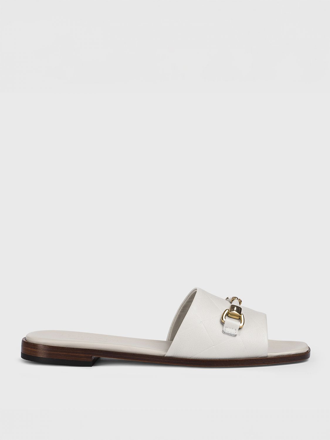 Doucal's Leather Mules In White