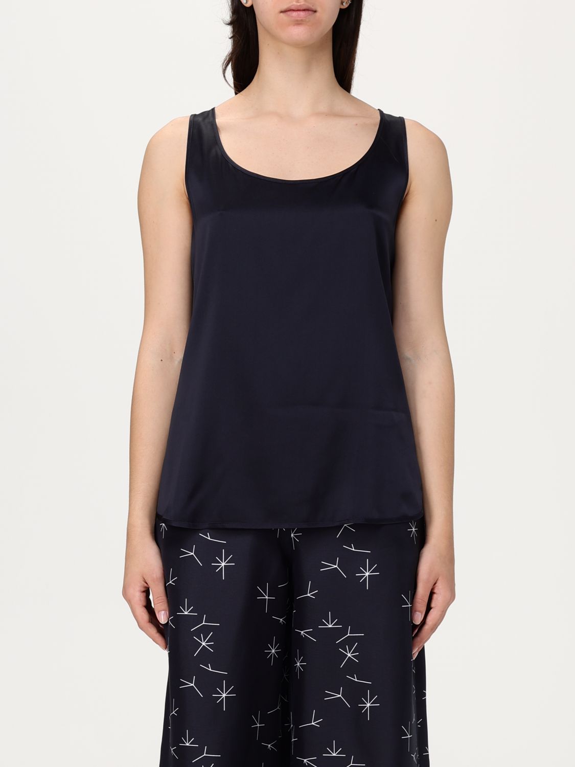 Mm Max Mara Top Woman Color Blue In ブルー