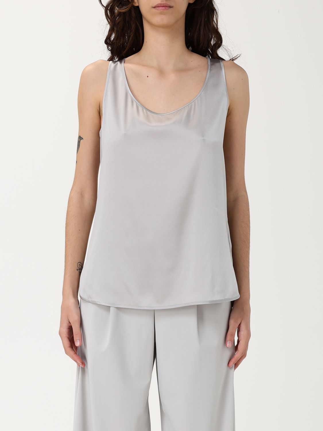 Mm Max Mara Top Woman Color Grey In グレー