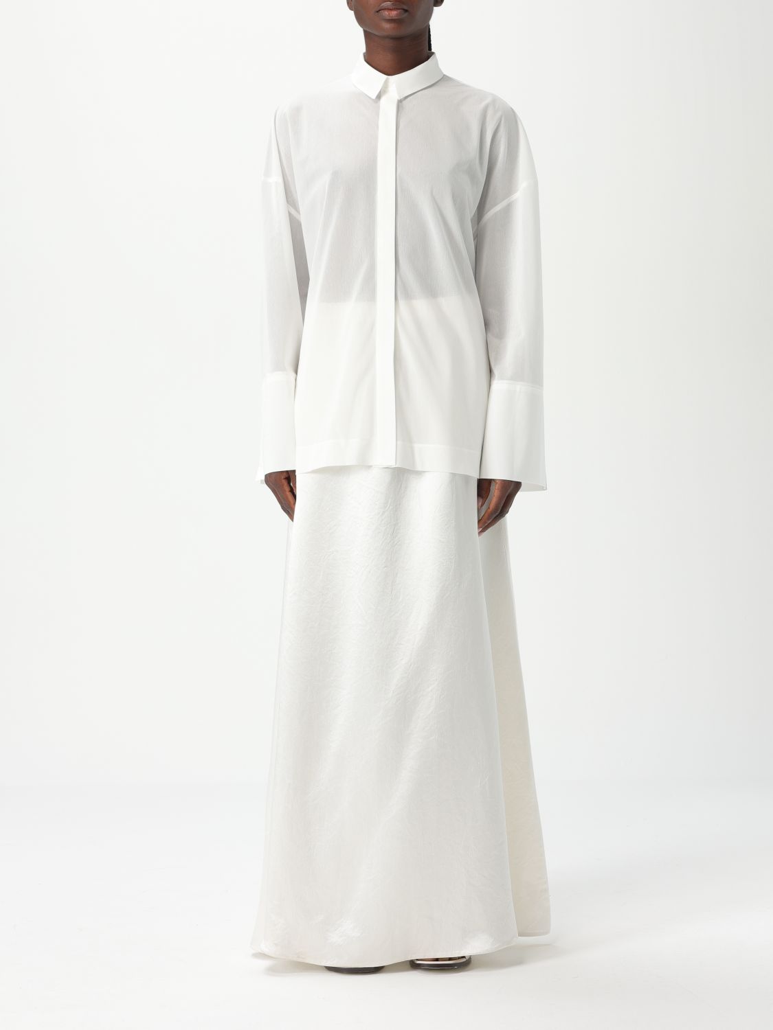 Mm Max Mara Shirt Woman Color White In White